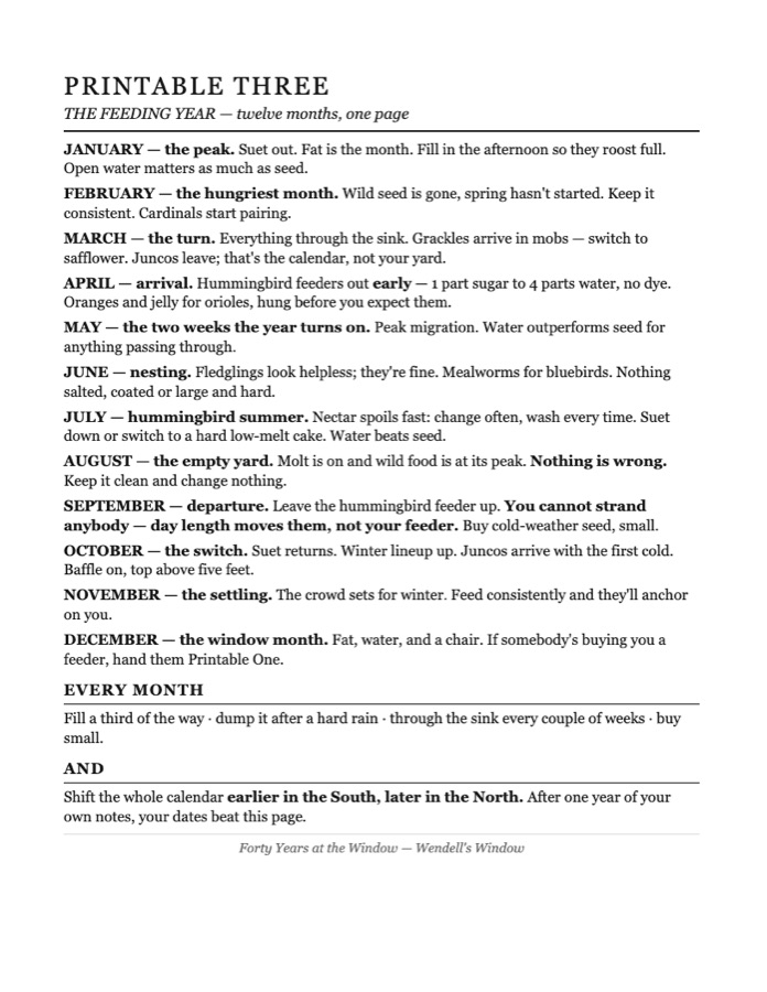 The Feeding Year page